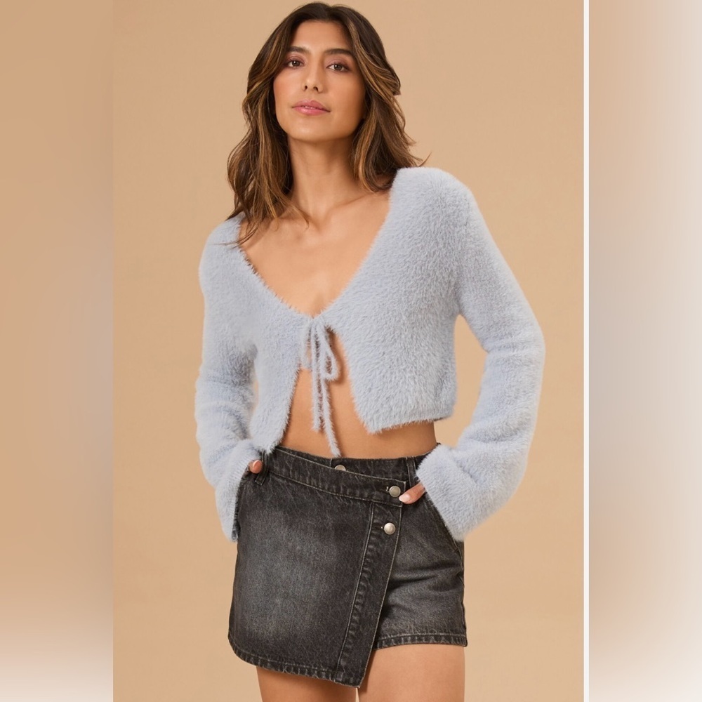 Altar'd State Ella Tie Front Cropped Top